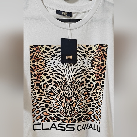 🔥 Roberto Cavalli Class Leopard Print Logo T-Shirt Multiple Sizes - Picture 6 of 16